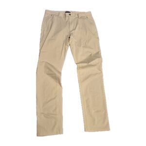 Taylrd Pant Performance Tech Chino Men 35x36 Athleisure Stretch Golf Tan Desert